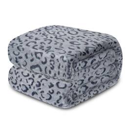 Refined Abode Design - Throw Blanket For Couch Dark Faux Fleece Flannel Blankets Men And Women Soft Lightweight Chair Sofa Bed sm - 3d Navy Leopard Print Fleece (50x60 IN)