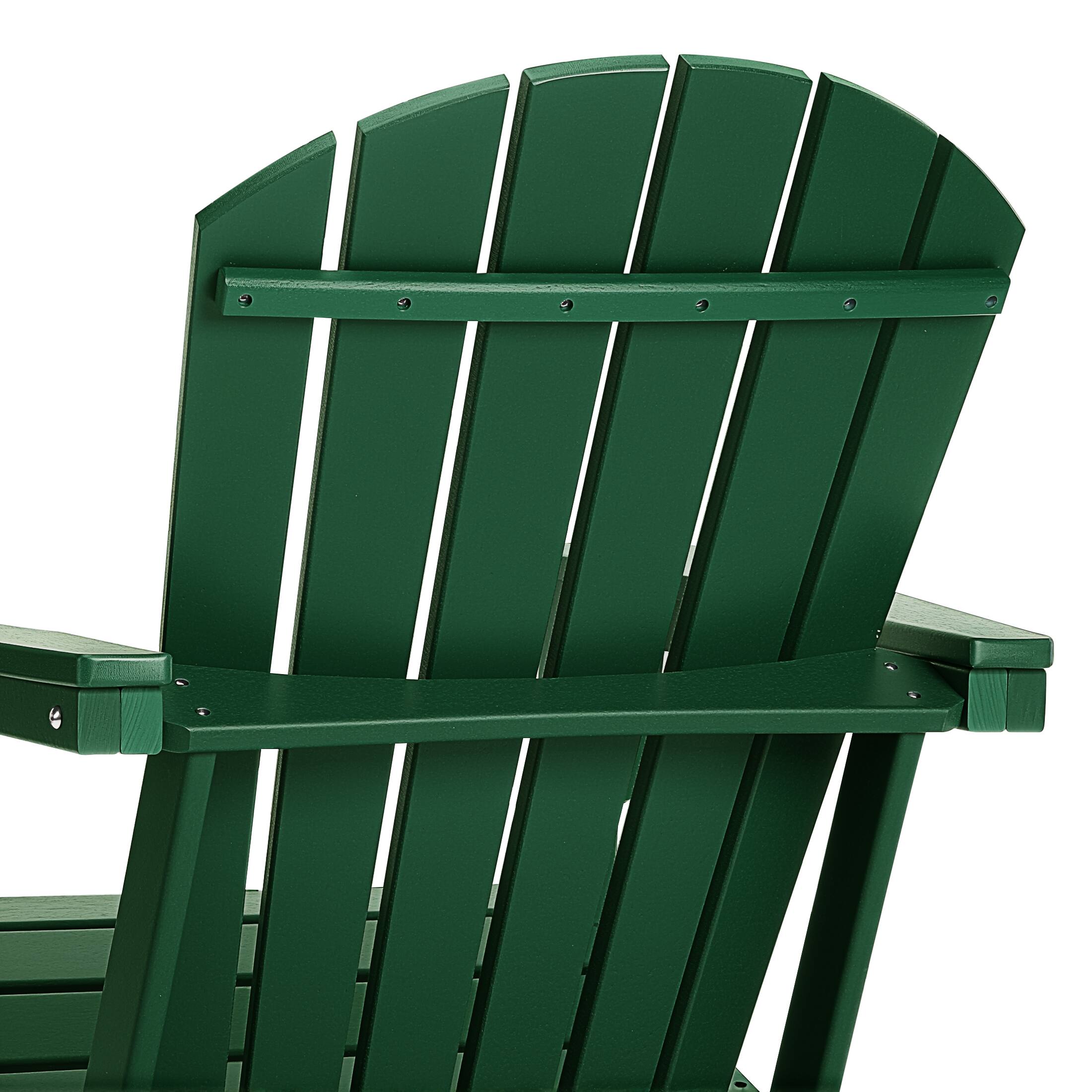 Alt View 5. WestinTrends - WestinTrends Dylan Outdoor Adirondack Chair (Set of 2) - Dark Green.