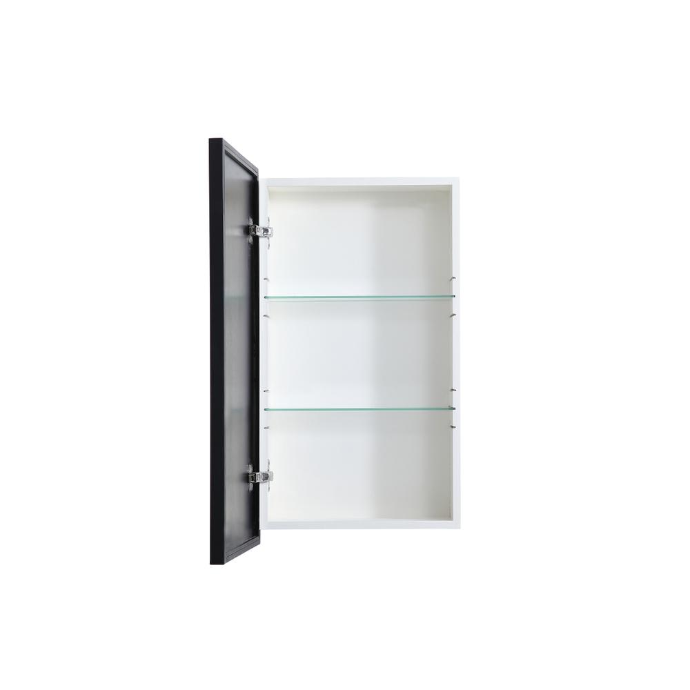Left. Elegant Decor - Metal mirror medicine cabinet 17 inch x 28 inch in Black - Black.