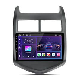 Junsun - For Chevrolet Aveo Sonic 2011-2015 9"Car Stereo Radio Android 15 6+128GB 8 Core carplay GPS Navi WIFI RDS DSP SWC FM BT - Black