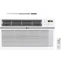 LG - 450 Sq. Ft. 10,000 BTU Smart Window Air Conditioner - White - Front_Zoom