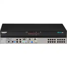 Black Box Network Services - KVM Switch, 1 Local Console Port + 4 Users, 16 Servers, CATx (KV0416A-R2) - Multicolor
