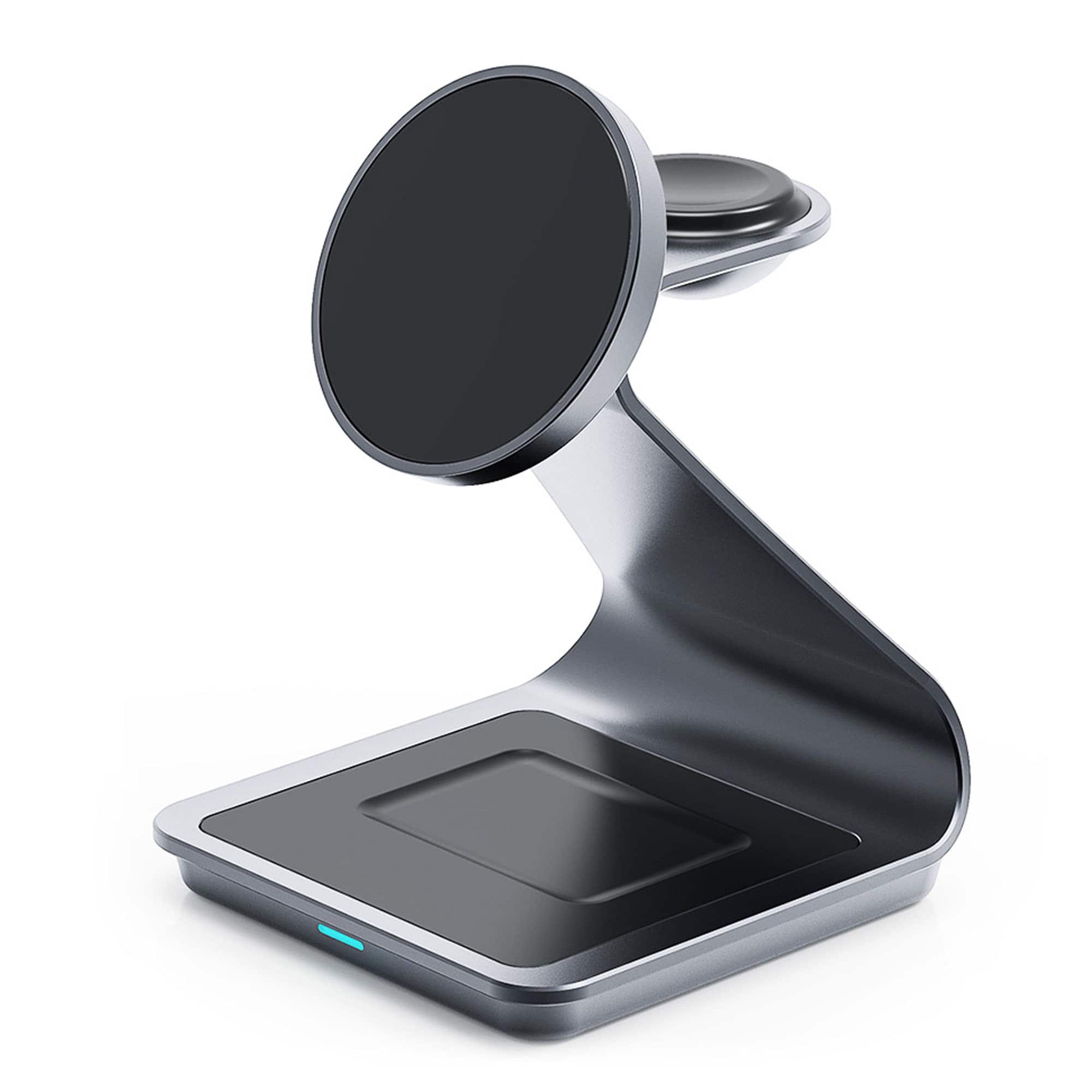 YONWAY - Magnetic Wireless Charger, Fast Charging Desk Holder for iPhone 17/ /16/15/14/13/12 Series, Apple Watch and AirPods