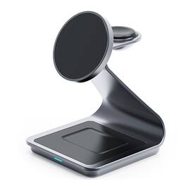 YONWAY - Magnetic Wireless Charger, Fast Charging Desk Holder for iPhone 17/ /16/15/14/13/12 Series, Apple Watch and AirPods