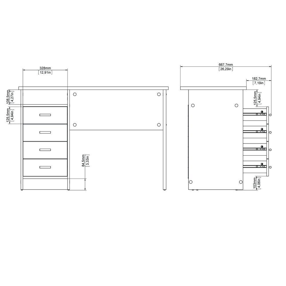 328mm 12.91in  
567.7mm 22.35in  
7mm 0.28in  
26.29in 66.77mm  
108.5mm 4.27in  
125.5mm 4.94in  
182.7mm 7.19in  
5mm 0.20in  
125mm 4.92in  
3.33in 84.5mm  
64mm 2.52in  
103mm 4.06in