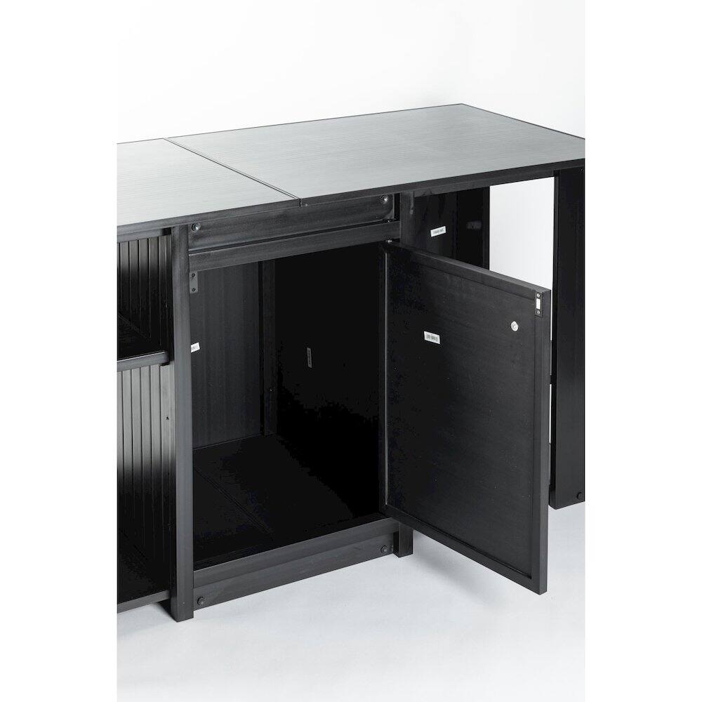 Back. New Age Pet - ECOFLEX 60" Versa Stand in Black - Black.