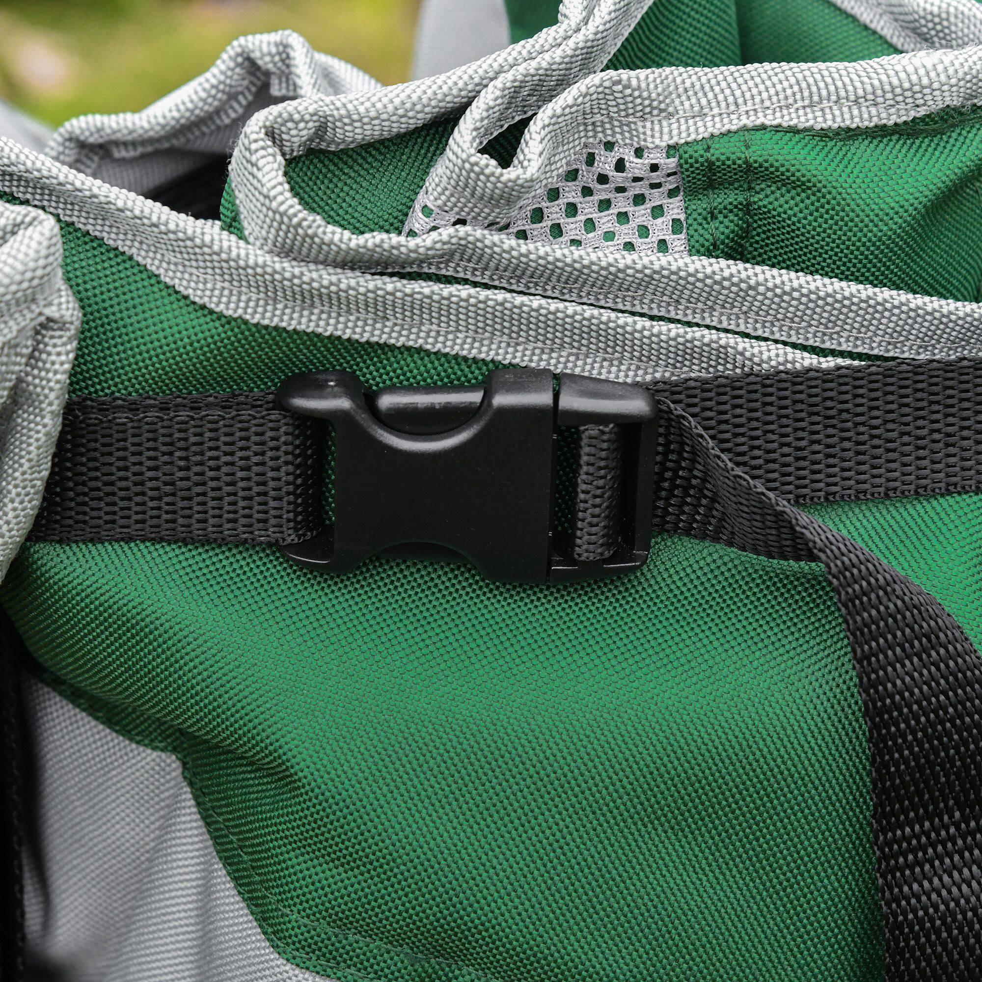 Alt View 8. Outsunny - Style Camping Chair, Oversized Folding Lawn Chair with Carry Bag & Cup Holders, for Outdoor - Green.