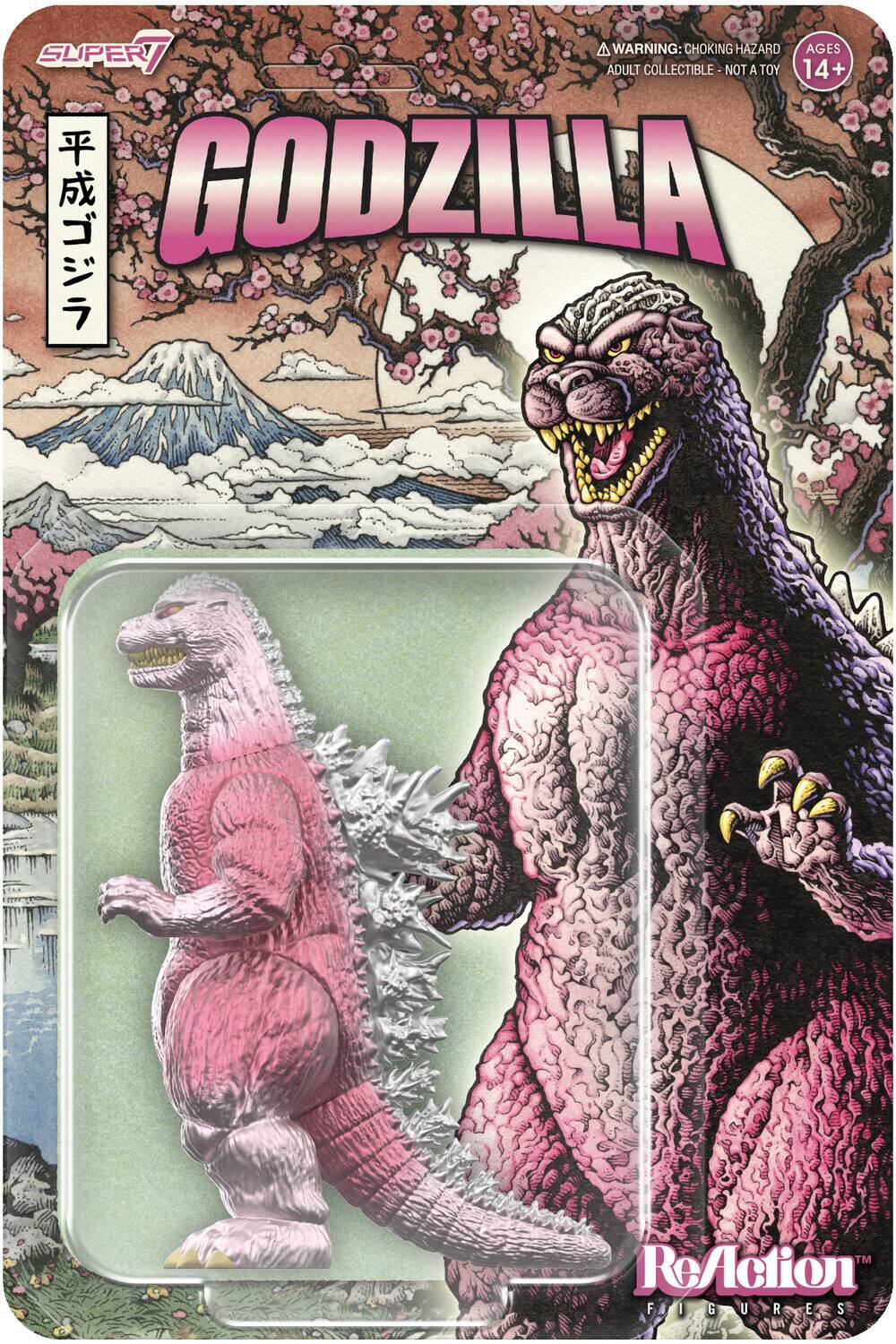Super7 - Toho - ReAction Figures - Godzilla '89 (Cherry Blossom Festival) - COLLECTIBLES