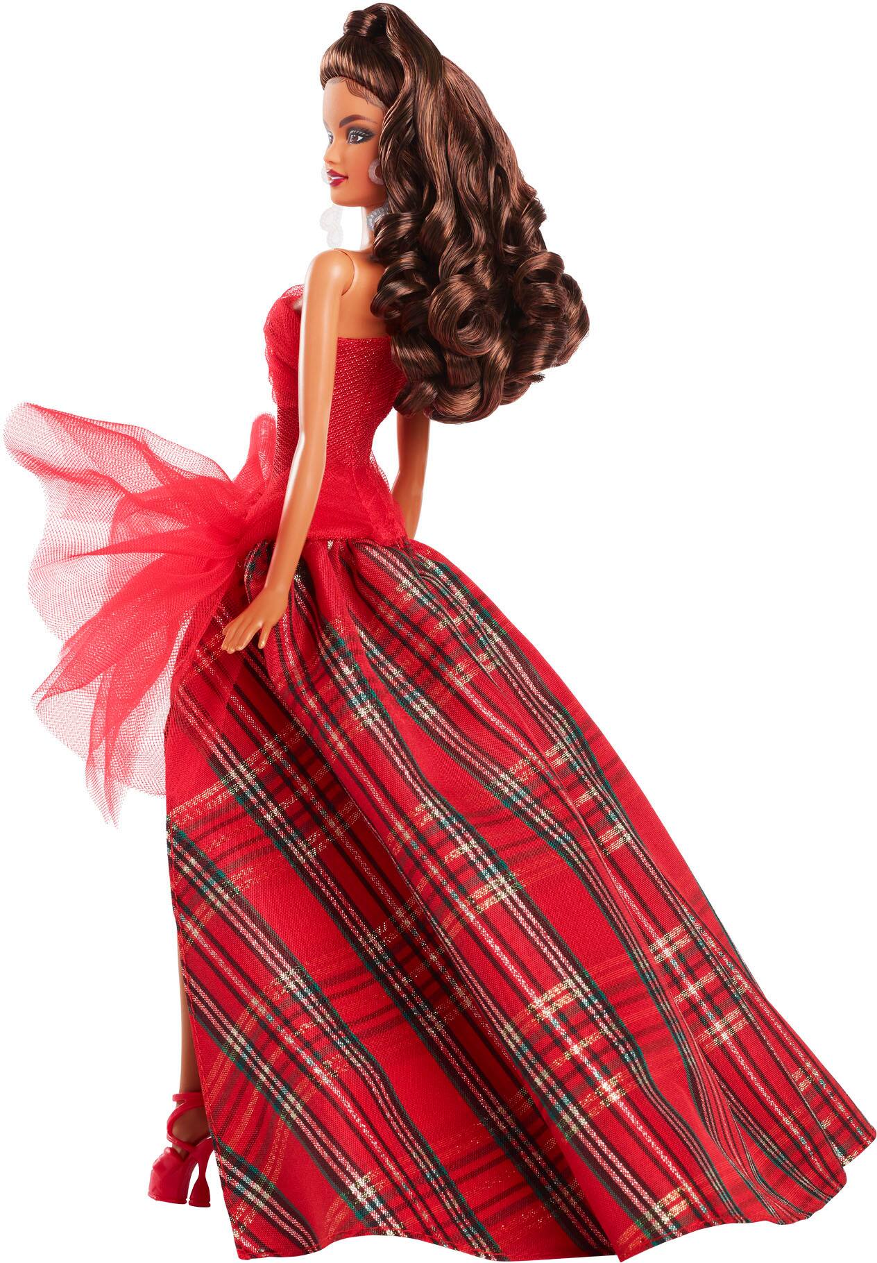 Angle. Barbie - Signature 2024 Holiday Collectible Doll - Light Brown Hair.