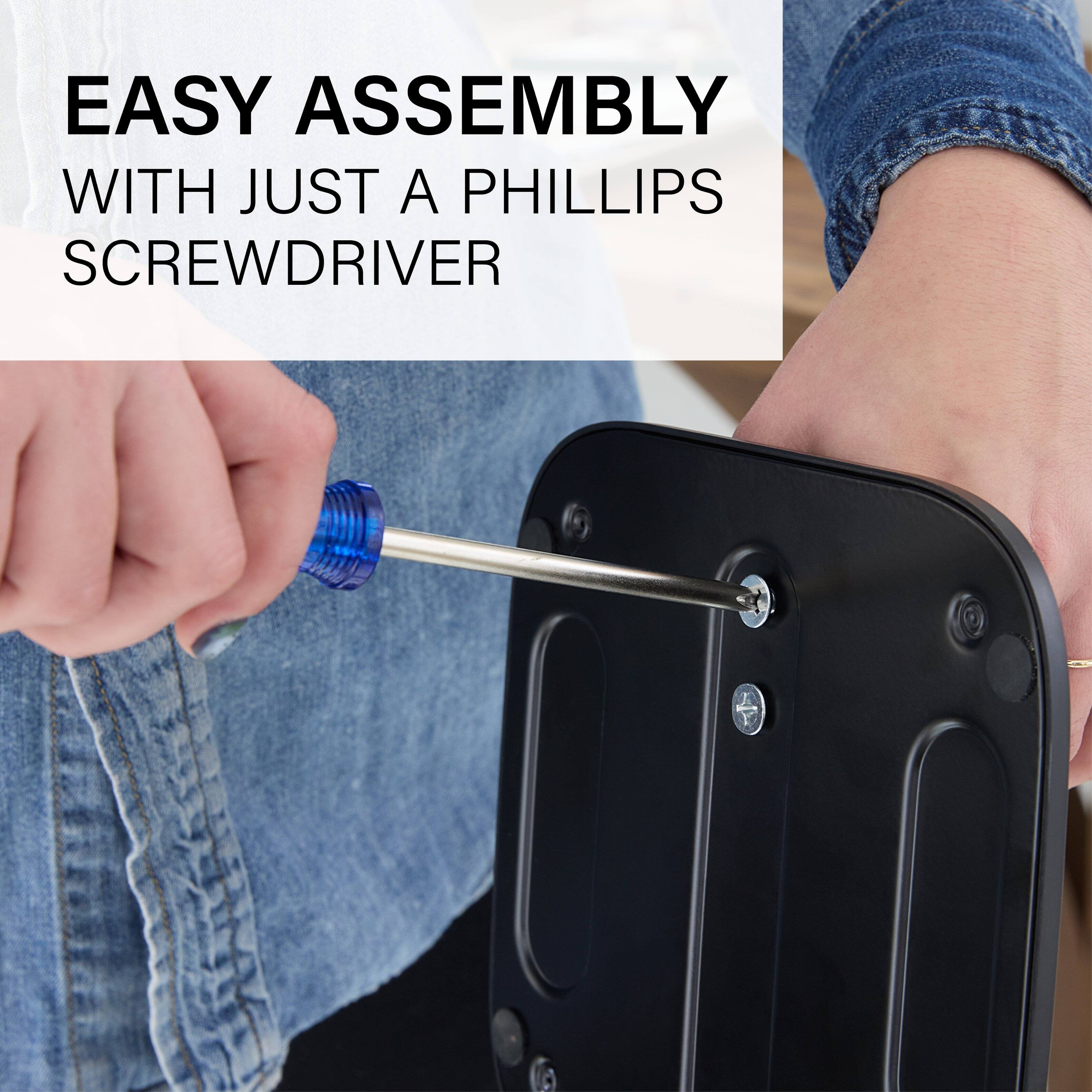 Easy Assembly with Just a Phillips Screwdriver