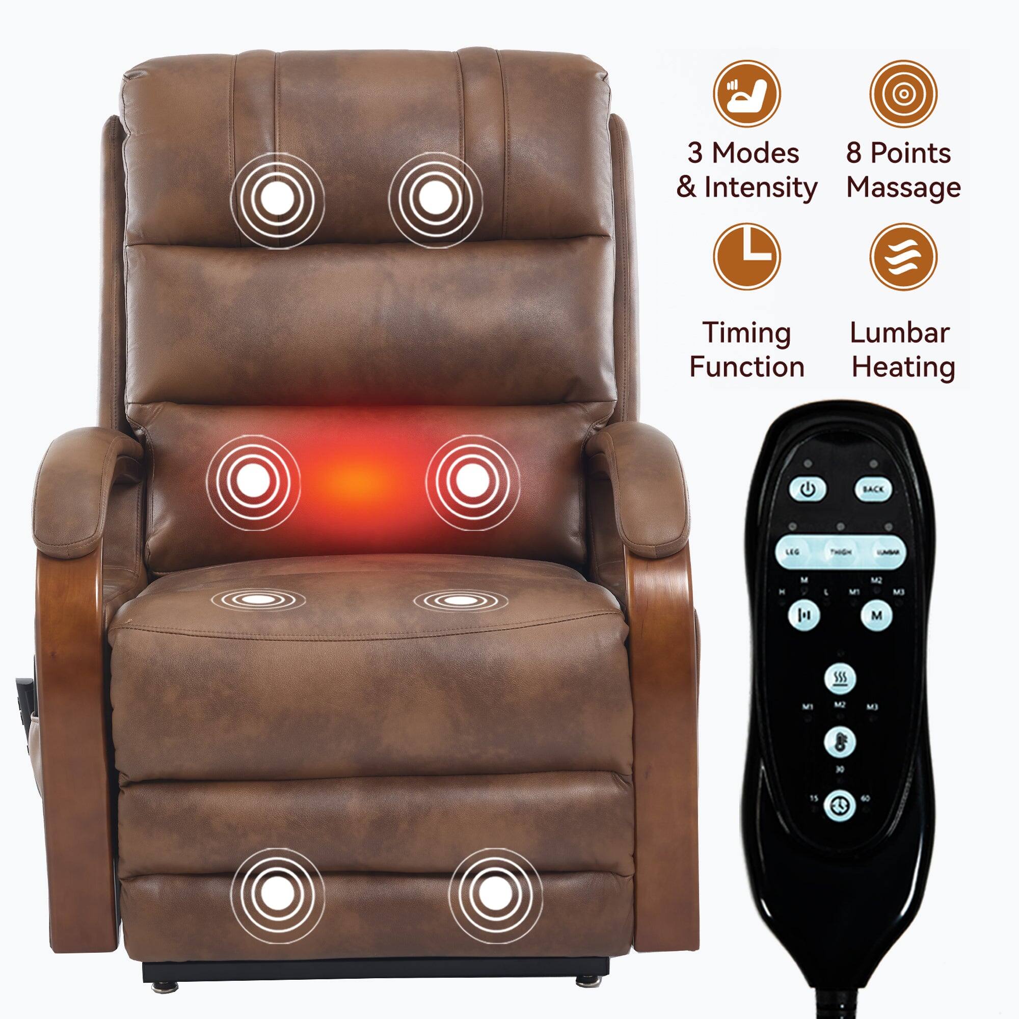 3 Modes & Intensity  
8 Points Massage  
Timing Function  
Lumbar Heating