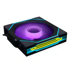 Front. Lian Li - UNI Fan SL-Infinity Wireless 120mm ARGB Case Fan - Black.