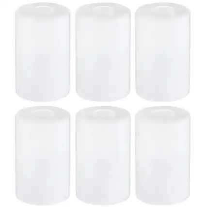 Front. Comfort Essence - pack Frosted Glass Shade Lamp Covers Replacements For Light Fixtures nch Fitter Globes Shades Chandeli - A-White Frosted Glass 6 Pack.
