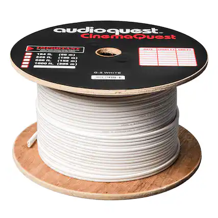 AudioQuest CinemaQuest
IMPORTANT
164 ft. (50 m)
328 ft. (100 m)
500 ft. (152 m)
1000 ft. (305 m)
G-2 WHITE
DATE START FT END FT
MADE IN USA