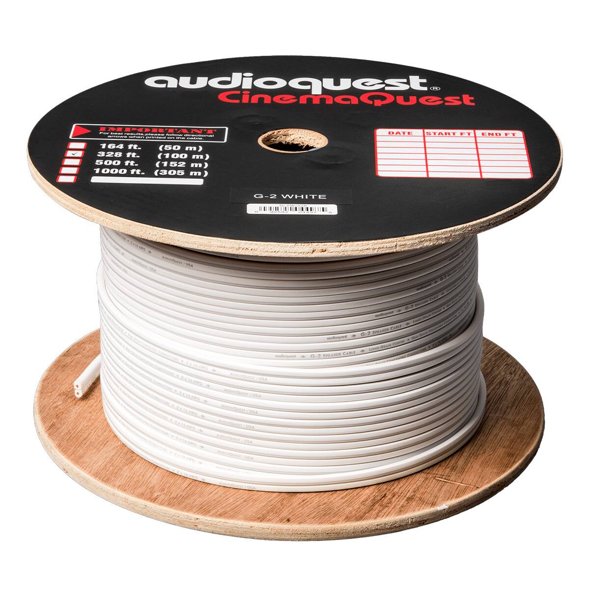 AudioQuest - G2 15 AWG Bulk Speaker Cable - (30 ft.) - White