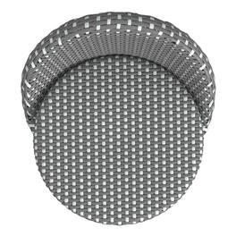 Butler Specialty - Tobias 24.5 in. Seat Height Outdoor Rattan and Metal Low Back Counter Stool - Gray And White Dot