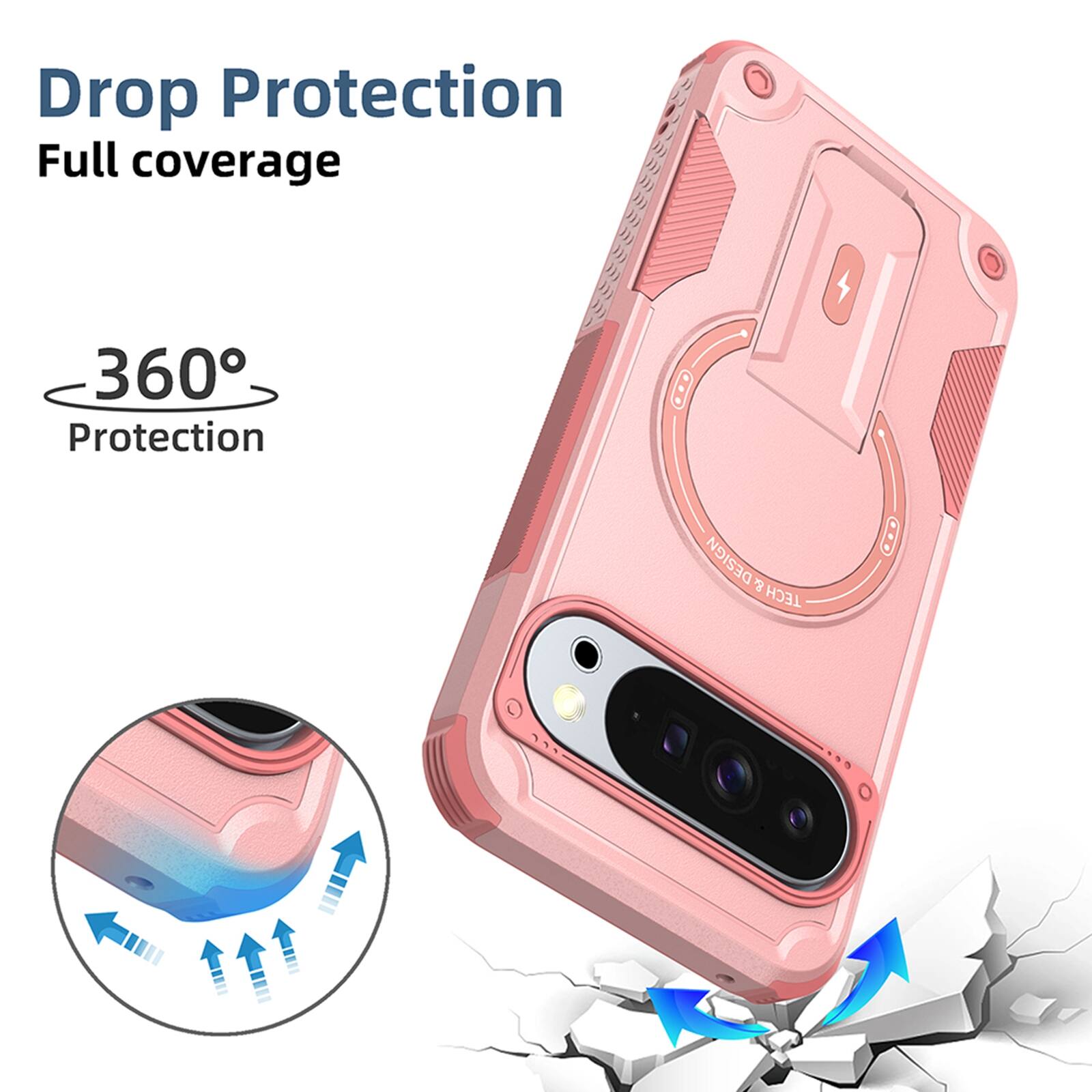 Drop Protection  
Full coverage  

360° Protection