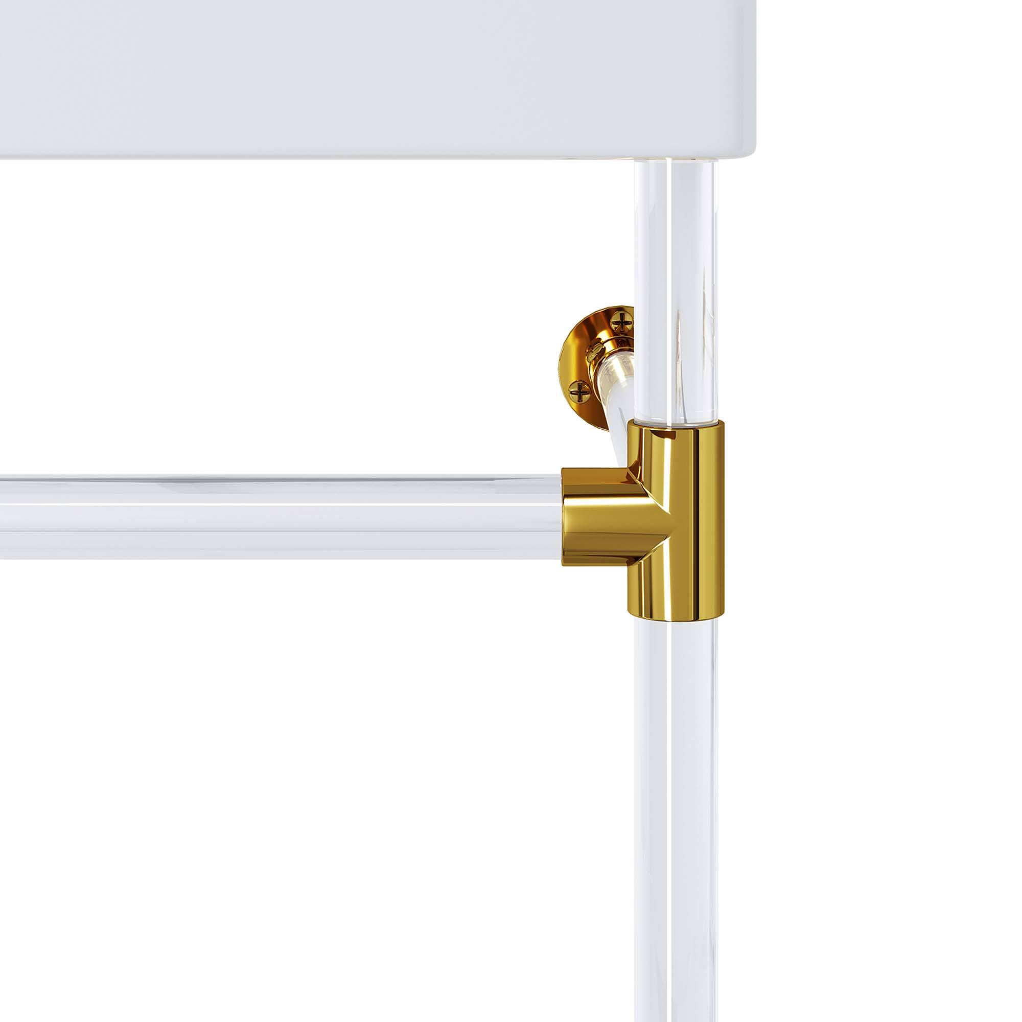 Alt View 4. Modway - Redeem Wall-Mount Bathroom Vanity Basin Included - Clear White.