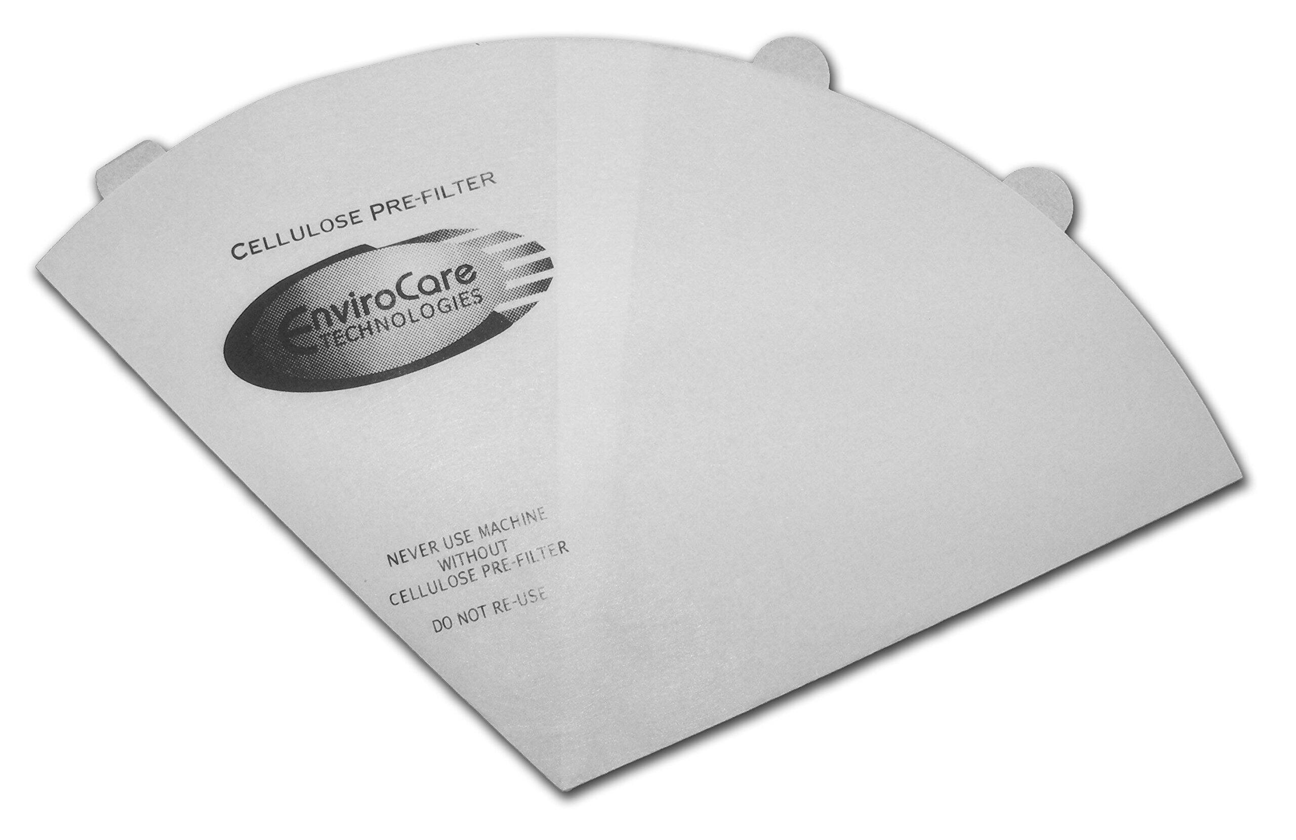 CELLULOSE PRE-FILTER

EnviroCare TECHNOLOGIES

NEVER USE MACHINE WITHOUT CELLULOSE PRE-FILTER

DO NOT RE-USE