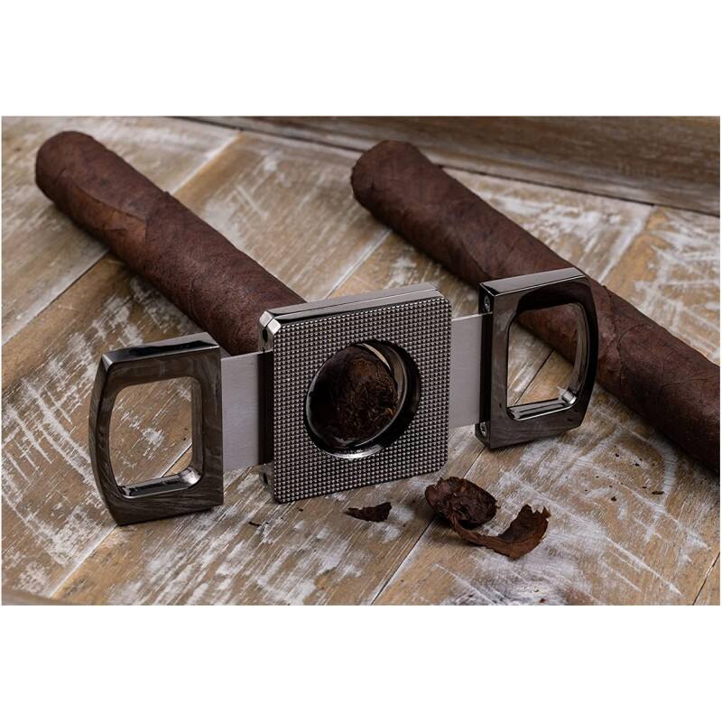Left. Prestige - Gun Metal Etched High End Cutter - Gun Metal Finish.
