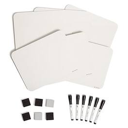 U Brands - Dry-Erase Whiteboard, 12" x 9", 6/Pack