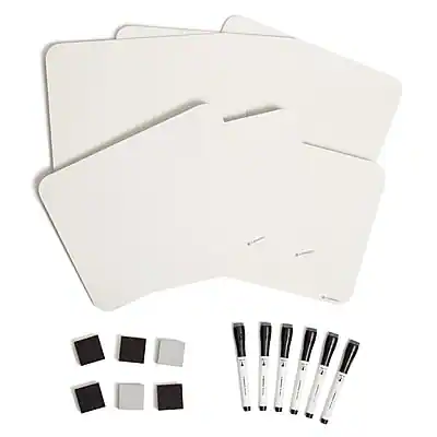 Front. U Brands - Dry-Erase Whiteboard, 12" x 9", 6/Pack.