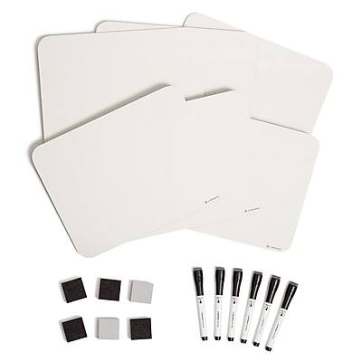 Front. U Brands - Dry-Erase Whiteboard, 12" x 9", 6/Pack.