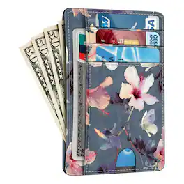 Kitcheniva - RFID Blocking Money & Credit Card Holder Slim Wallet - Blooming Hibiscus