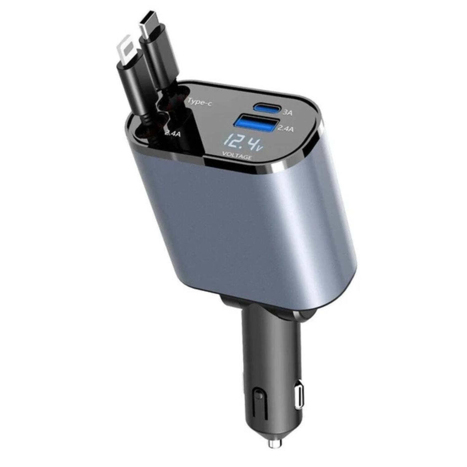 Stock Preferred - Retractable 4-in-1 Fast Car Charger 120W