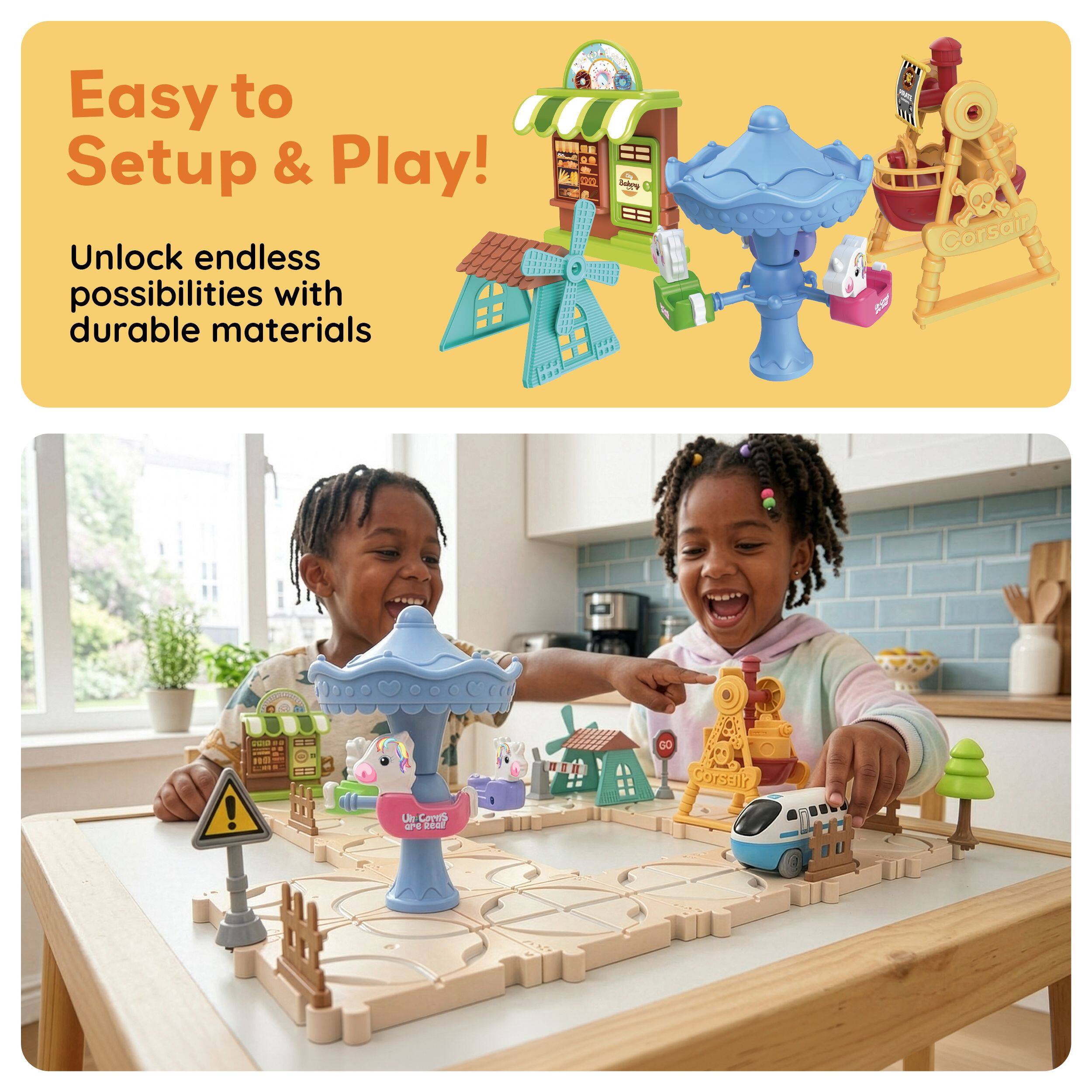 Easy to Setup & Play!  
Unlock endless possibilities with durable materials