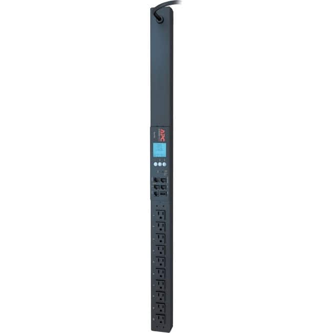 APC - NetShelter Metered Rack PDU, 2G, 0U, 15A, 100-120V, 10 NEMA 5-15R outlets - Metered - NEMA 5-15P - 10 x NEMA 5-15R - Black