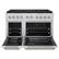 Angle. ZLINE - ZLINE Autograph 48 in. 6.7 Cu. Ft. Freestanding Paramount DuoPro Gas Range in Stainless Steel with Nickel Helix Handles - Stainless Steel.