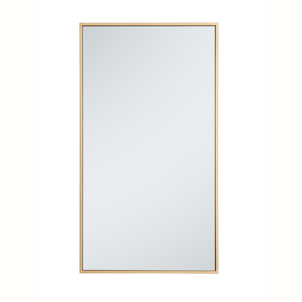 Alt View 8. Elegant Decor - Metal frame rectangle mirror 20 inch in Brass - Brass.