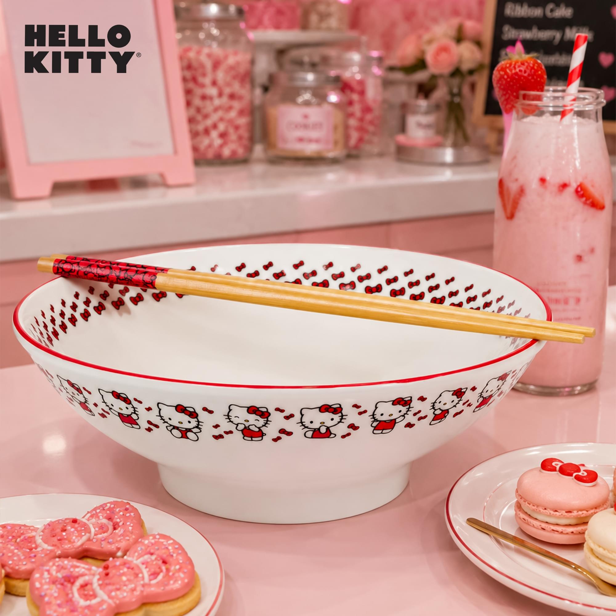 HELLO KITTY  
Rhubarb Cake  
Strawberry Mousse