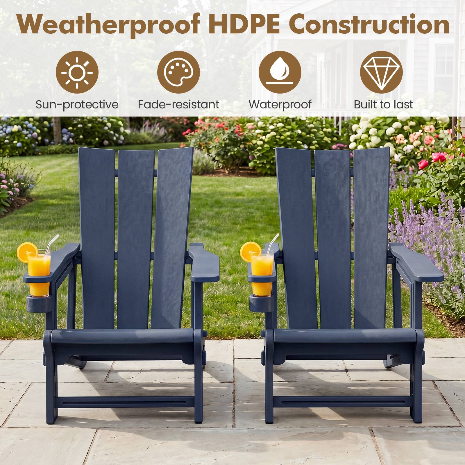 Weatherproof HDPE Construction

- Sun-protective
- Fade-resistant
- Waterproof
- Built to last