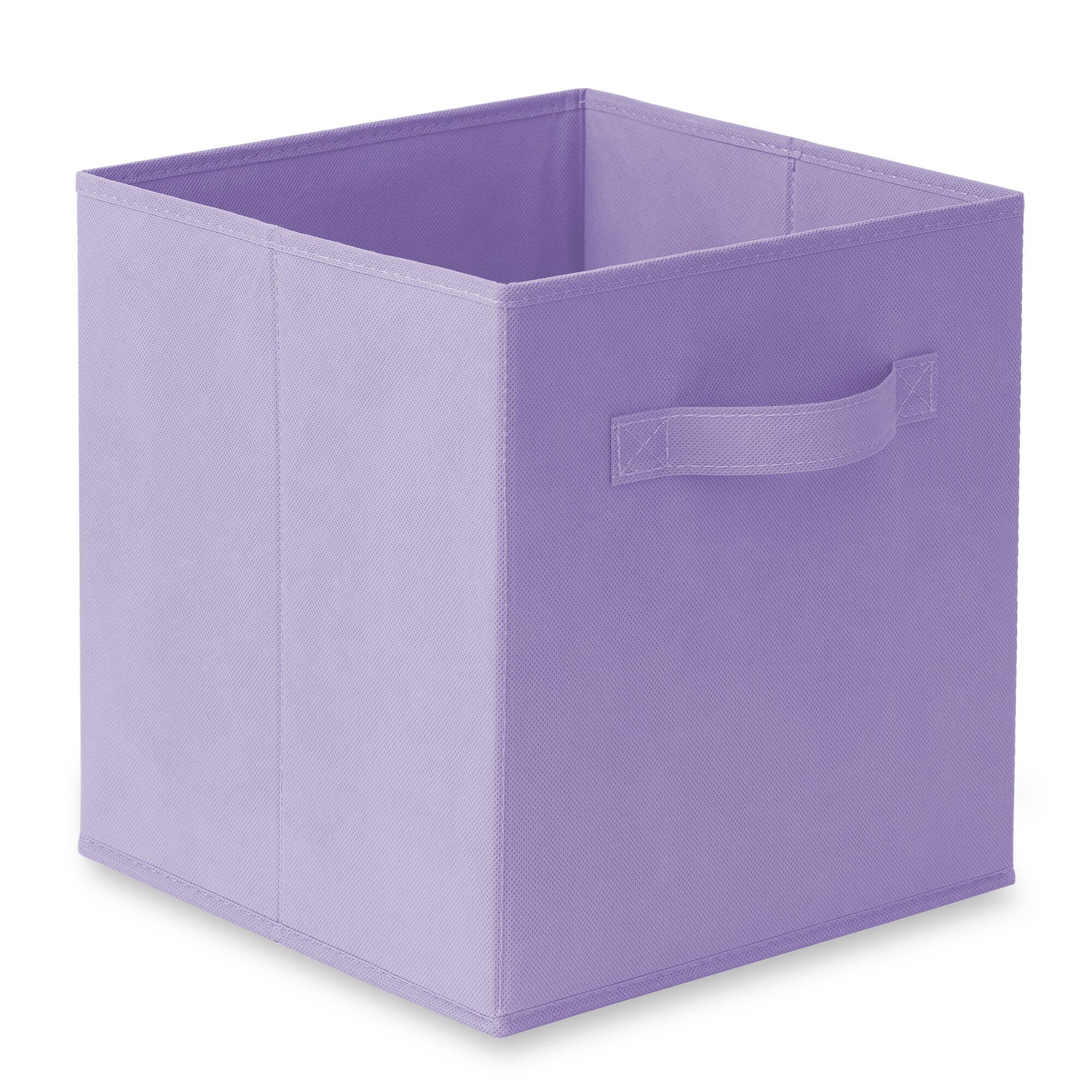 Alt View 1. Casafield - (Set of 12) Collapsible Fabric Cubes - Storage Bins - Lavender.