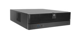 In Win - BLG726 11.5L Slim Micro-ATX Mini-ITX Edge PC Case with 450W TFX Power Supply Pre-Installed - Black