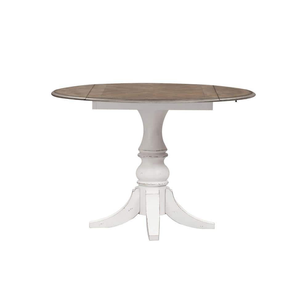 Liberty Furniture Industries - Magnolia Manor Drop Leaf Table in Antique - White