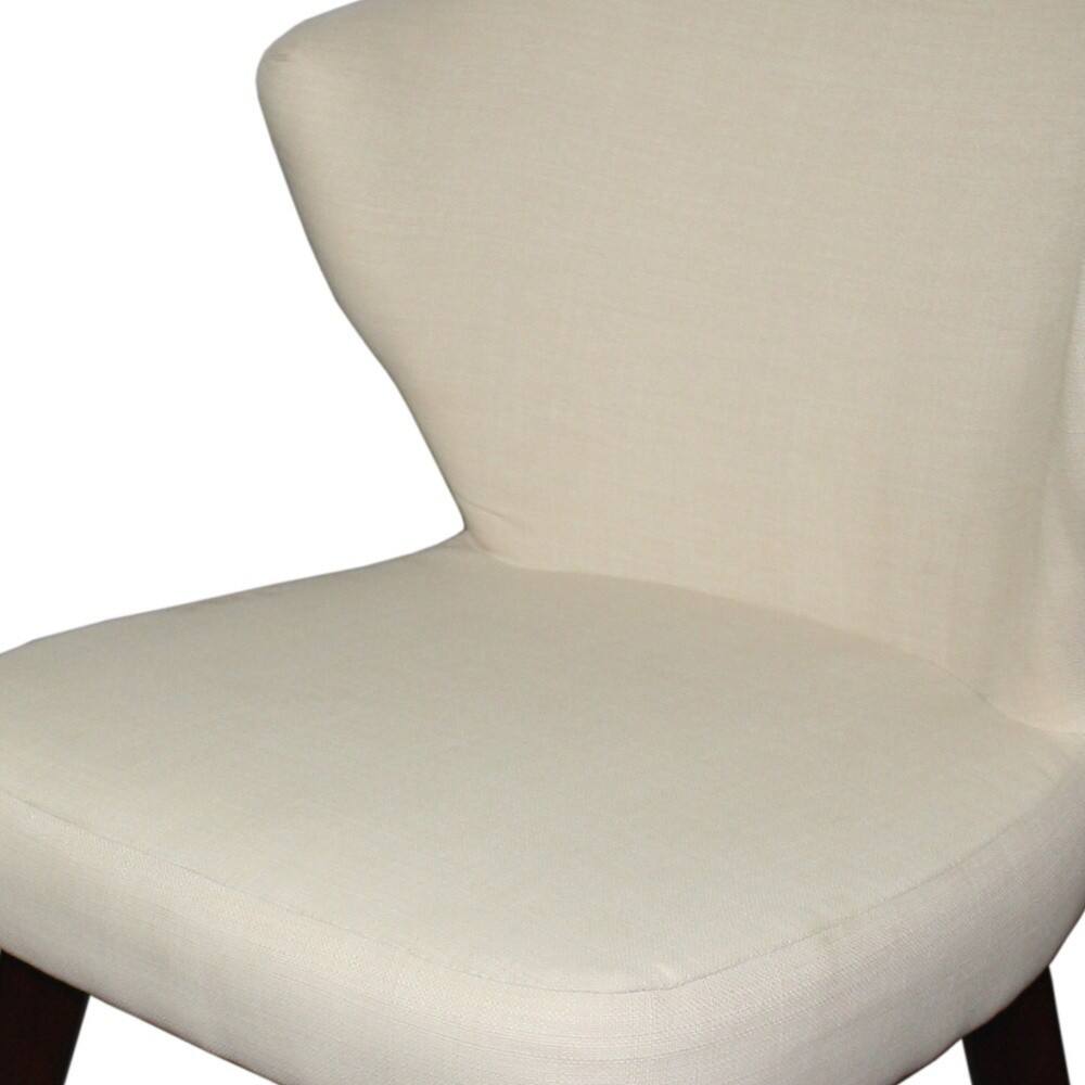 Back. Hivvago - Hivvago 21 Inch Linen Blend Side Chair - Cream.