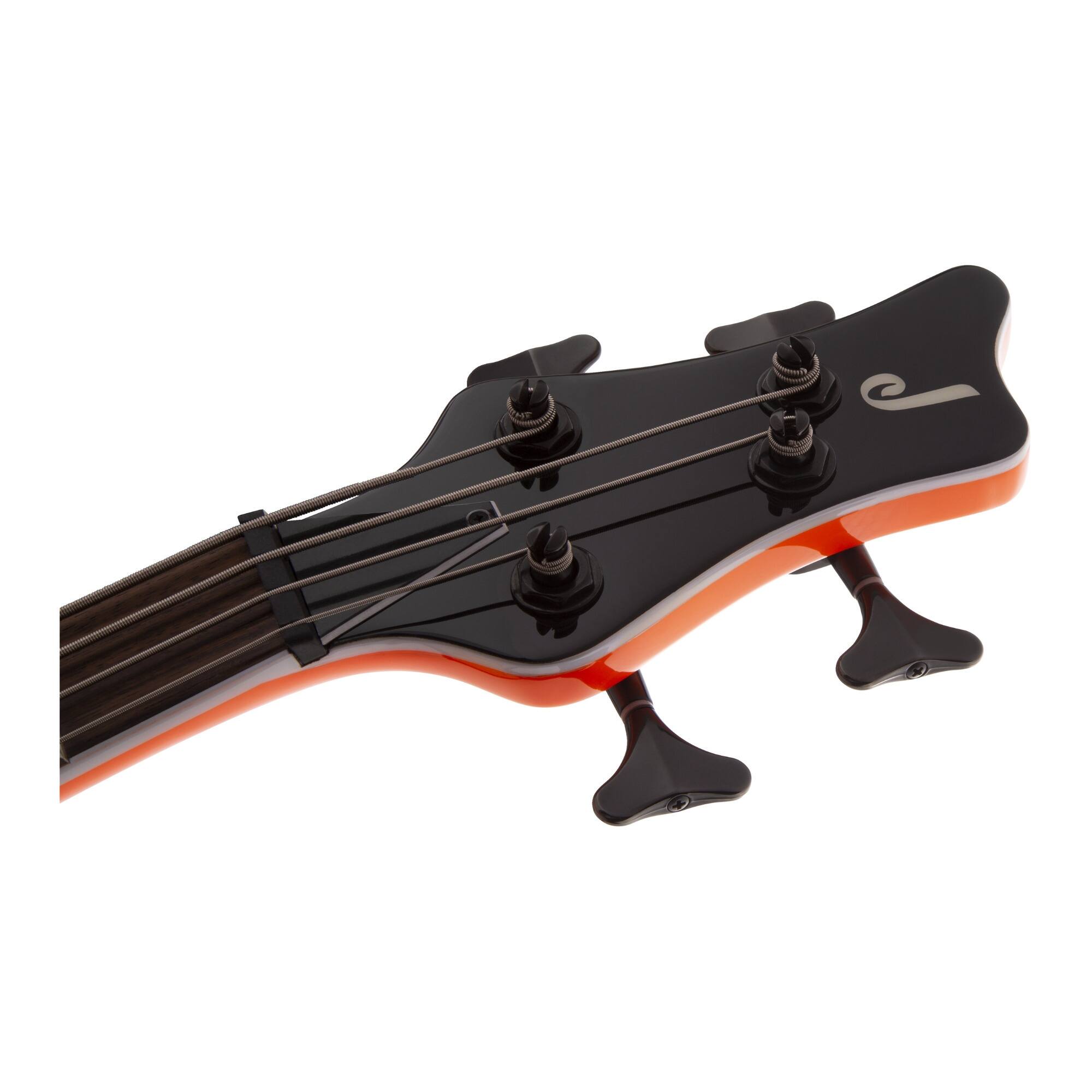 Left. Jackson - Jackson X Series Spectra Bass SBX IV 4-String Guitar (Right-Handed, Neon Orange).