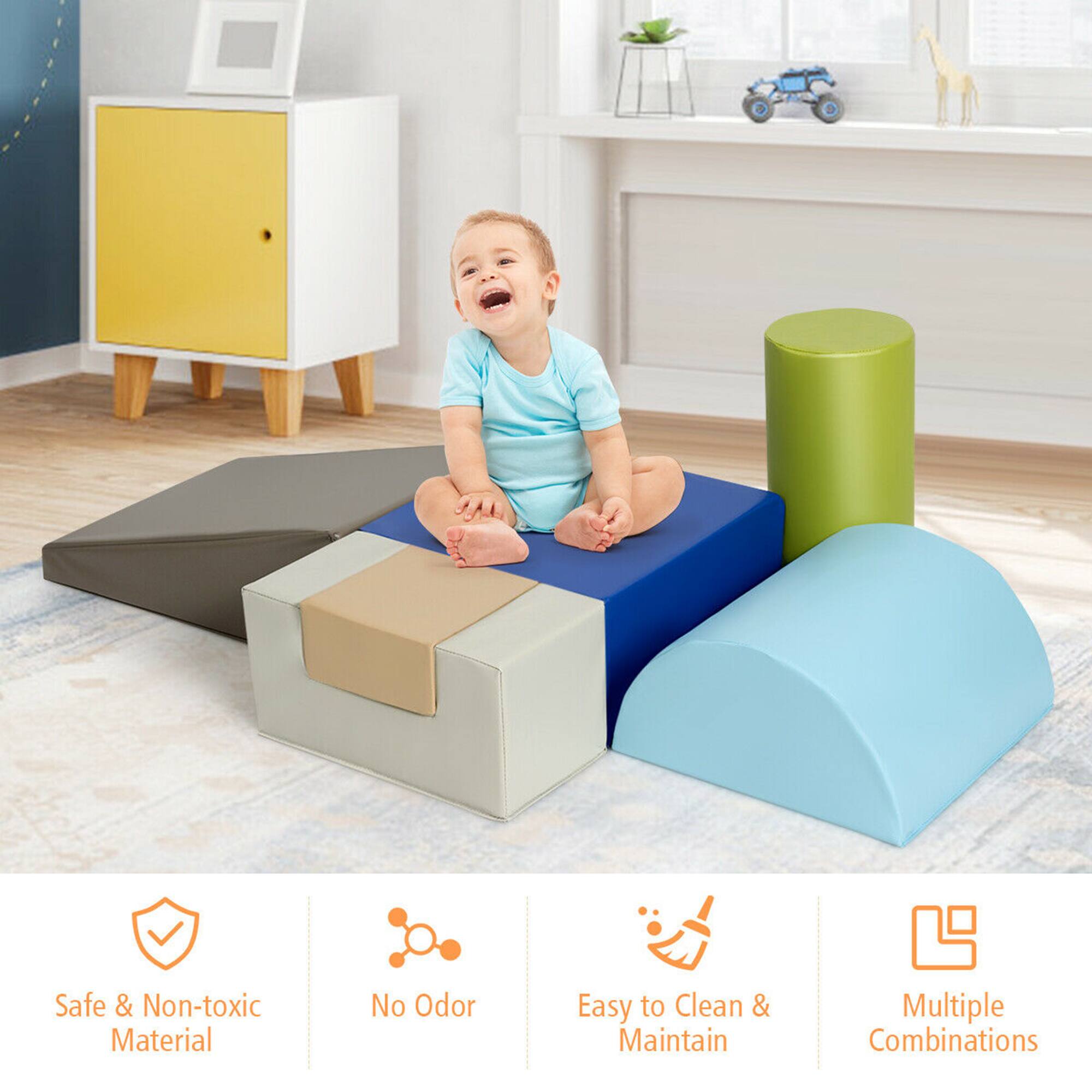 Safe & Non-toxic Material  
No Odor  
Easy to Clean & Maintain  
Multiple Combinations
