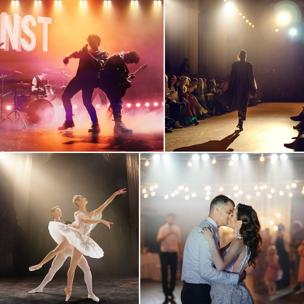 Alt View 1. UKing - 140W COB LED Par Light DMX Audience Blinder Light Warm Cool Nature White Club.