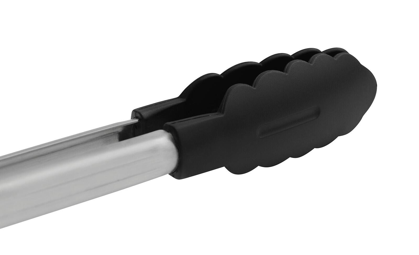 Alt View 2. Cuisipro - 12 Inch Nonstick Nylon Locking Tongs - Silver.