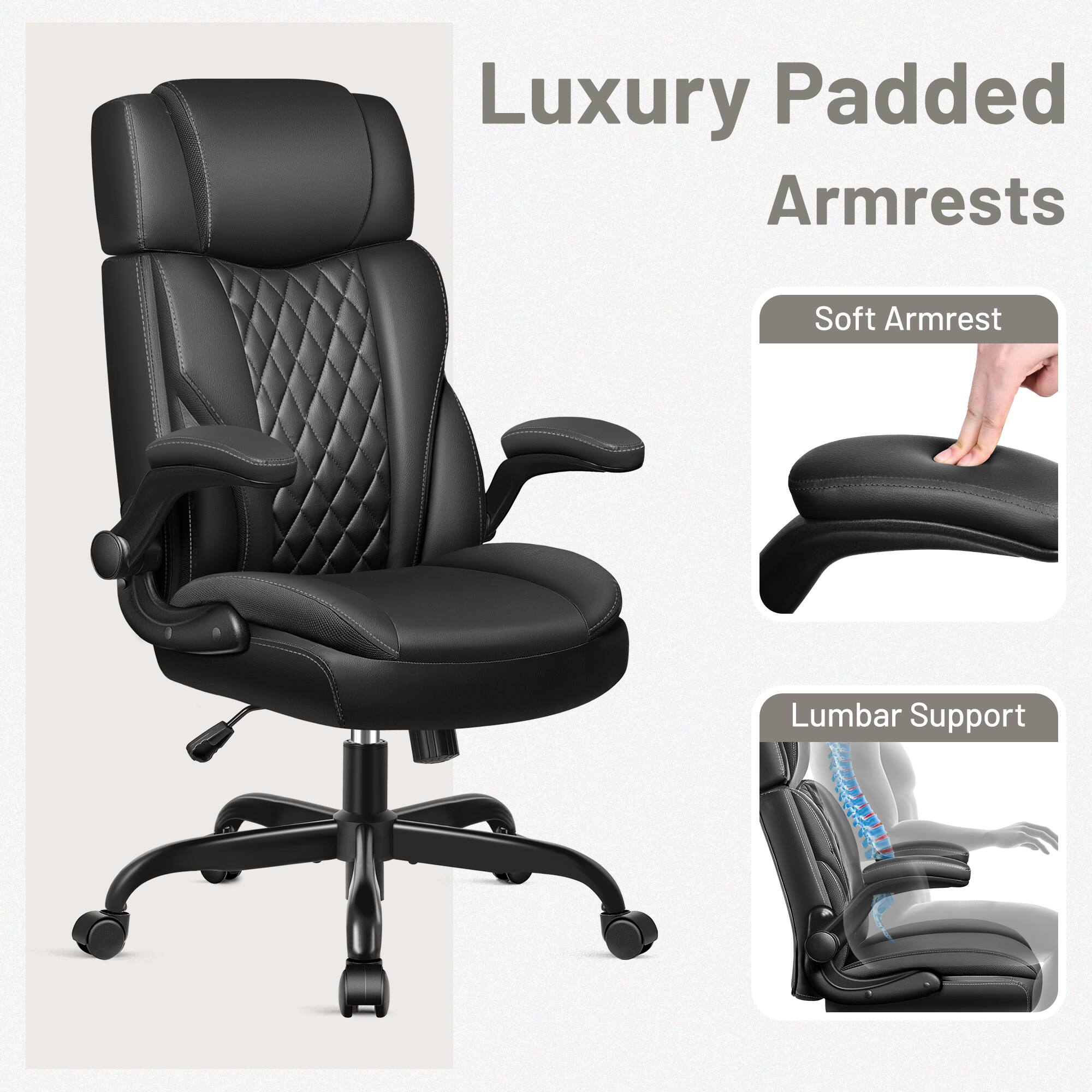 Luxury Padded Armrests  
Soft Armrest  
Lumbar Support