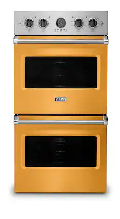 Front. Viking - 27" Built-in Electric Double Wall Oven-Daffodil - Daffodil.