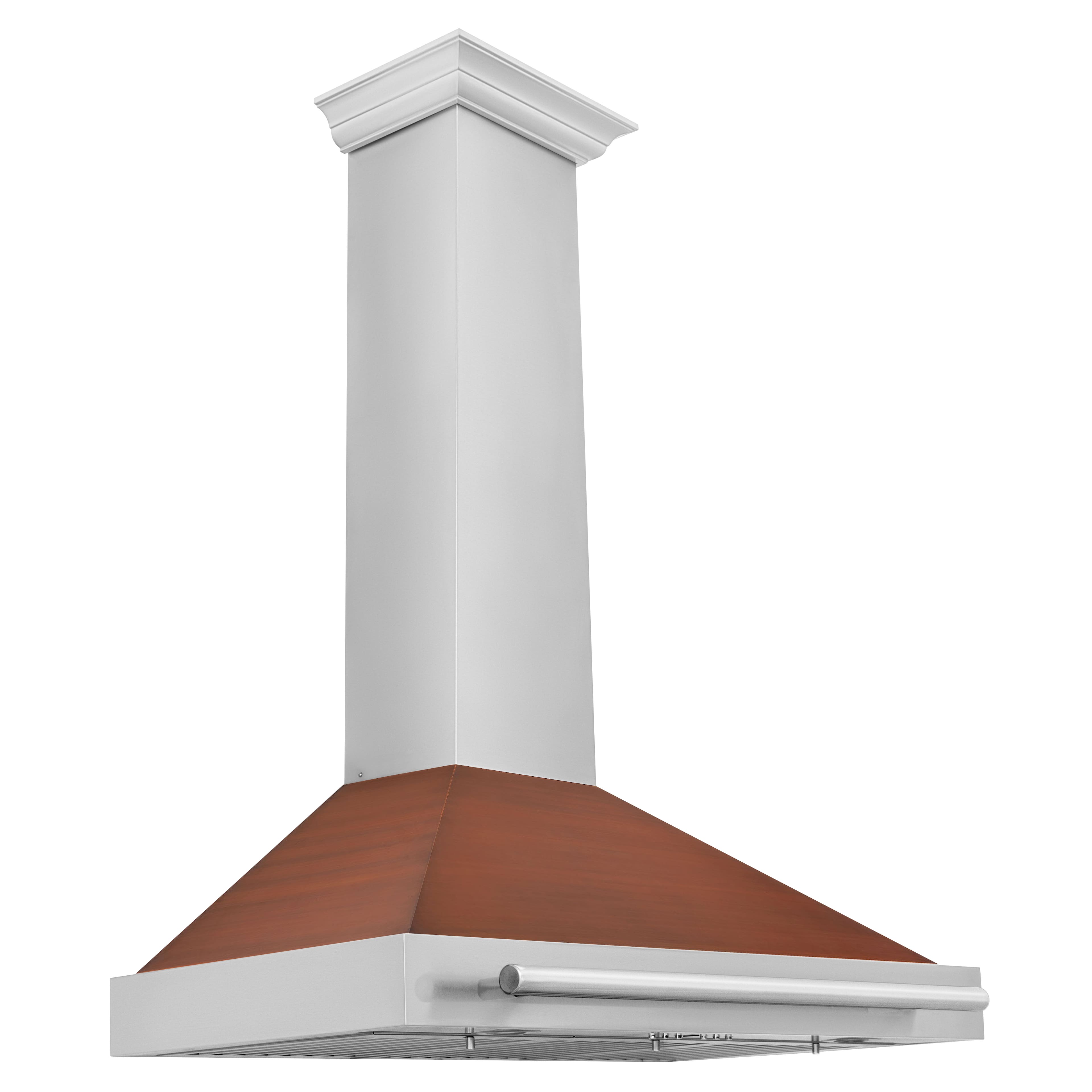 Left. ZLINE - ZLINE 36 in. Convertible Stainless Steel Range Hood with Copper Shell and Stainless Steel Handle (KB4STX-C-36) - Stainless Steel.