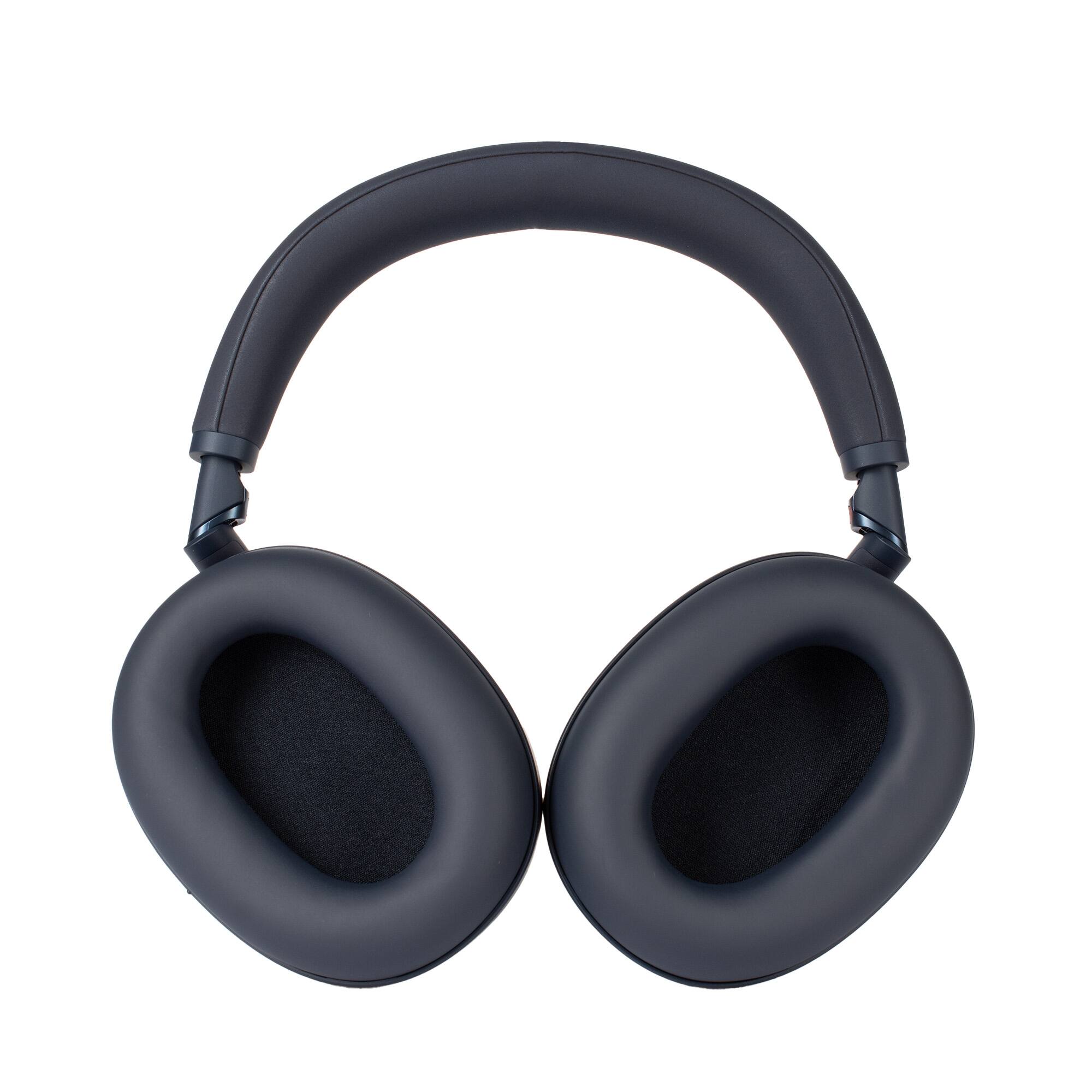 Back. Sony - Sony WH-1000XM6 Headphones (Blue) Bundle (International Version) - Blue.