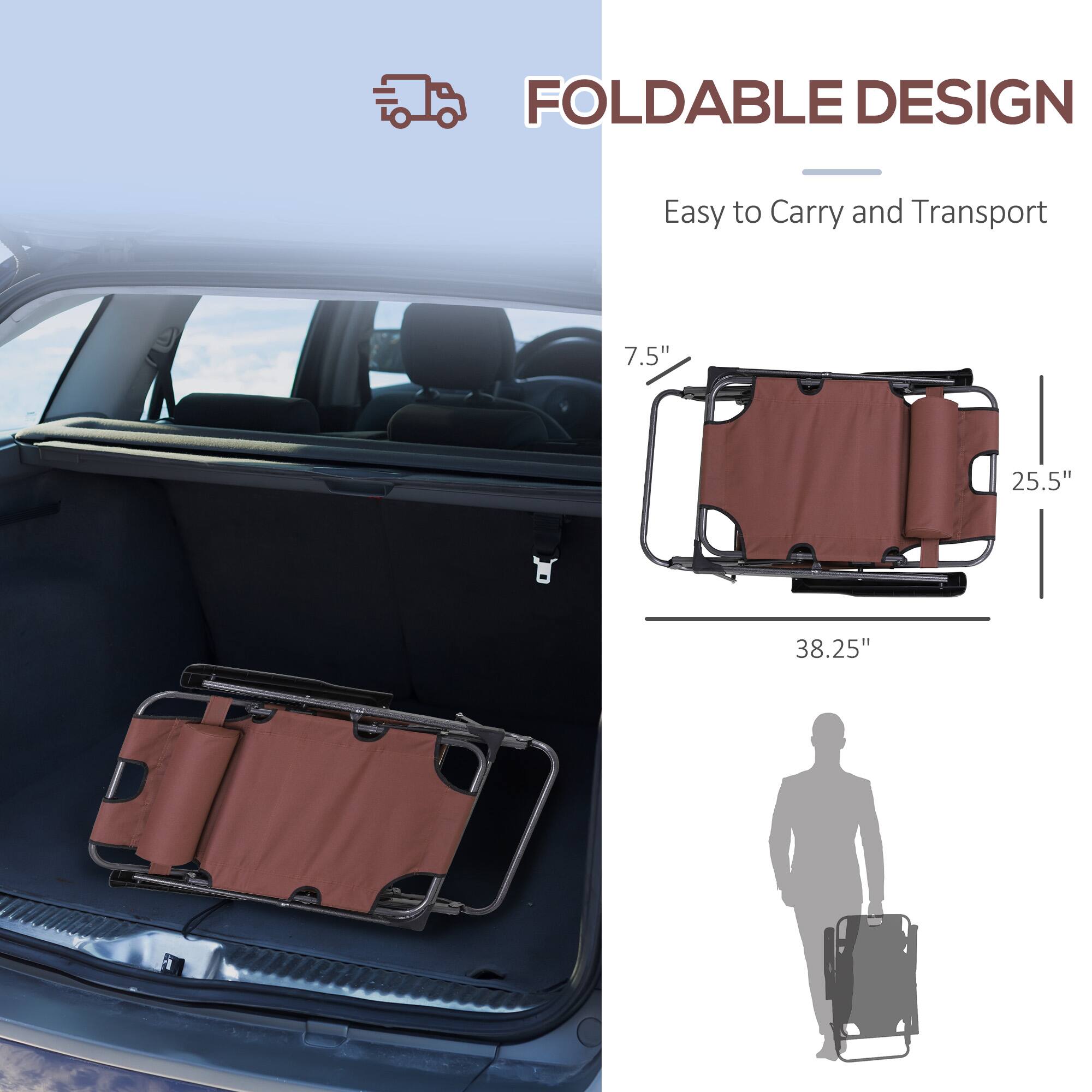 FOLDABLE DESIGN - Easy to Carry and Transport

7.5"
25.5"
38.25"