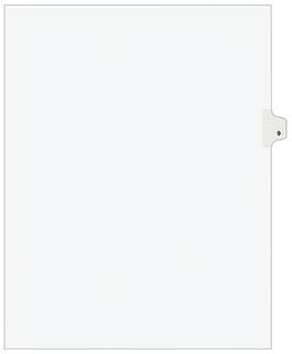 Avery - Legal Pre-Printed Paper Dividers, Side Tab #9, Style, Letter Size, 25/Pack - White