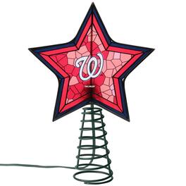 The Memory Company - Washington Nationals Mosaic Tree Topper - Multicolor